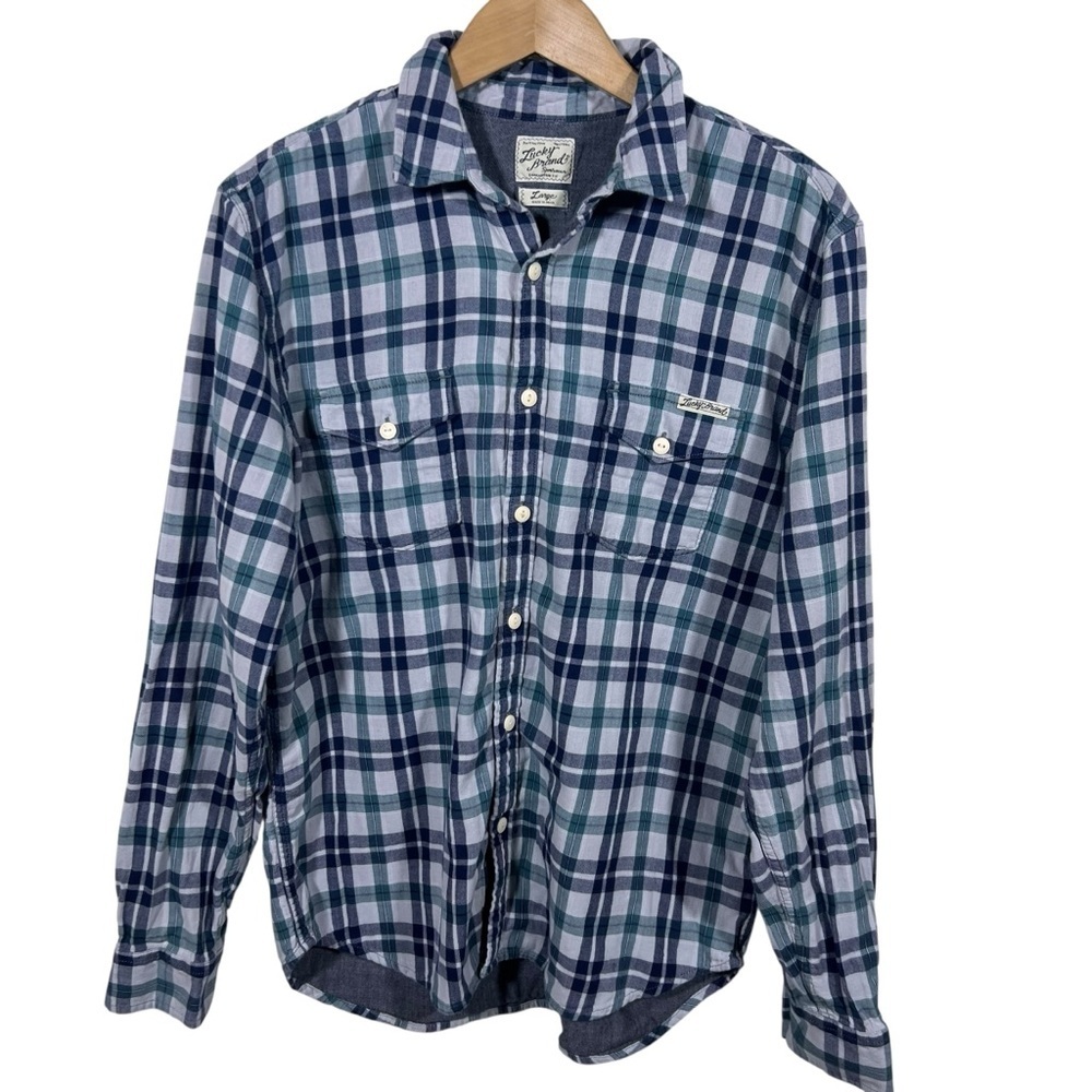 Lucky Brand Sportswear Plaid Button Down Size Large